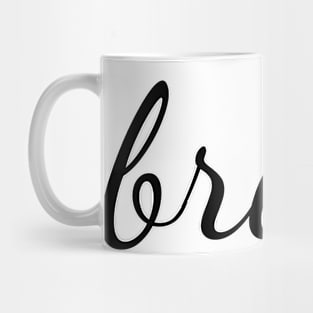 Bride Black Cursive Mug